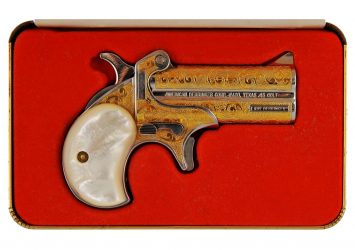 American Derringer, Legendary Model1 Gold Lux - .45 Long Colt - Single Action Sistem - Lüks Altın Gravür - Sedef Kabze - 3 inç Namlu - 425 gr -1-