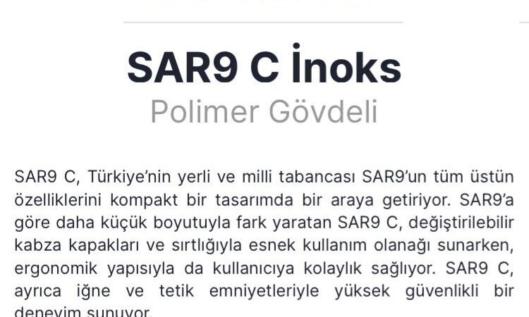 Satılık TABANCA – Sarsılmaz SAR9 – 9mm (9x19mm) – Taşıma Ruhsatlı – Bursa – İlan 9254 – Görsel 9259