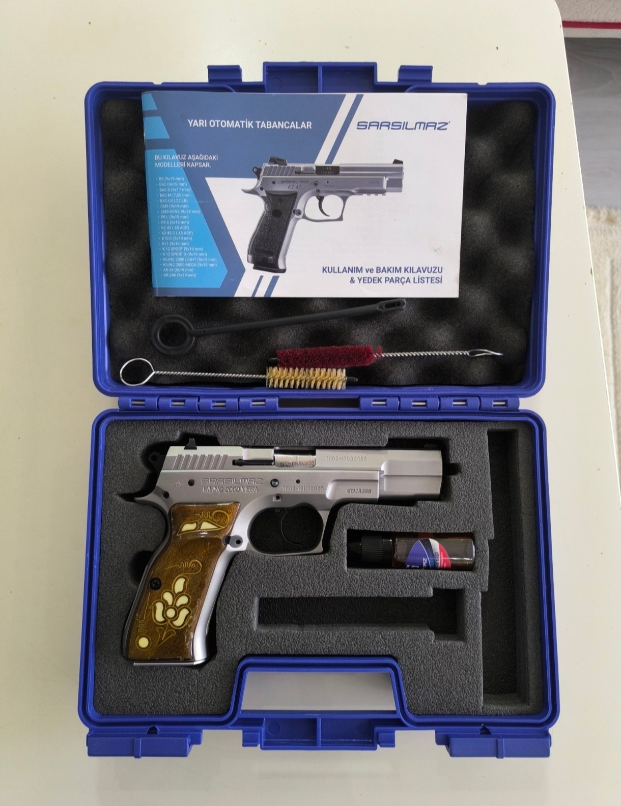 Sıfır ayarında Sarsılmaz Kılınç 2000 Mega | Silah ilanı # 4 Satılık TABANCA – Sarsılmaz Kılınç – 9mm (9x19mm) – Taşıma Ruhsatlı – İzmir – İlan 13283 – Görsel 13284