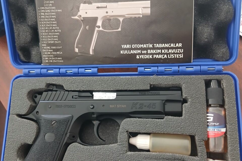 Satılık TABANCA – Sarsılmaz K2 45 – 45 ACP – Taşıma Ruhsatlı – Ankara – İlan 14328 – Görsel 14329