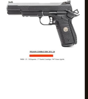 Satılık TABANCA – Wilson Combat EDC X9 2.0 – 9mm (9x19mm) – Taşıma Ruhsatlı – Ankara – İlan 13931 – Görsel 13932