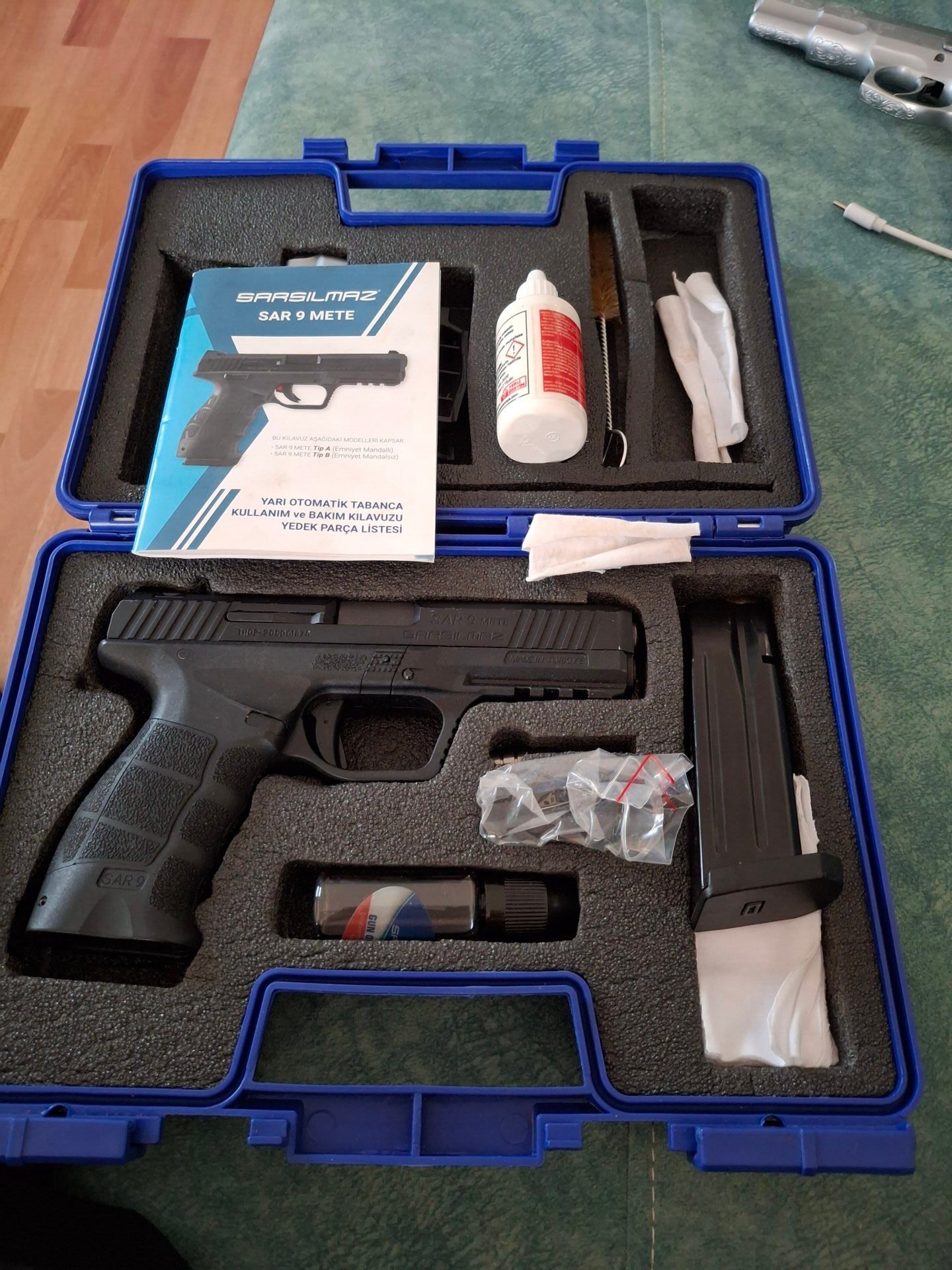 SARSILMAZ SAR 9 METE B | Silah ilanı # 6 Satılık TABANCA – Sarsılmaz SAR9 – 9mm (9x19mm) – Taşıma Ruhsatlı – Ankara – İlan 14270 – Görsel 14271