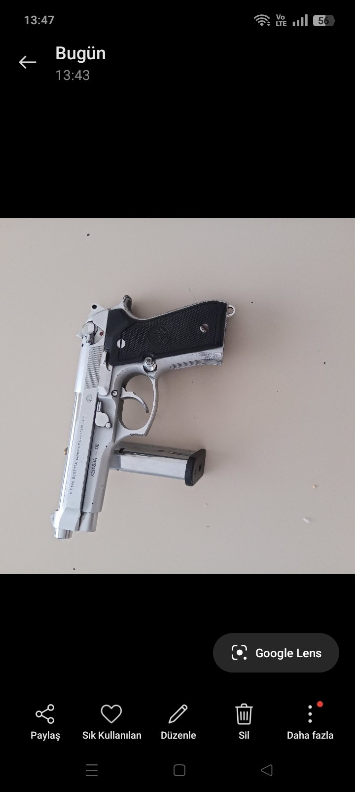 Satılık TABANCA – Beretta 92 – 9mm (9x19mm) – Taşıma Ruhsatlı – İzmir – İlan 14772 – Görsel 14774