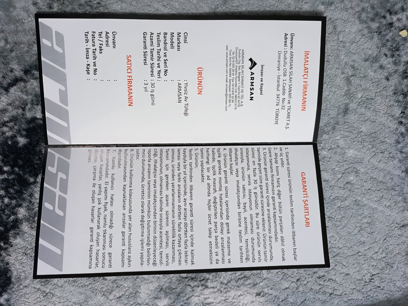 Satılık YİVSİZ TÜFEK – Armsan RS-S1 – 12 Kalibre – İstanbul – İlan 15810 – Görsel 15812