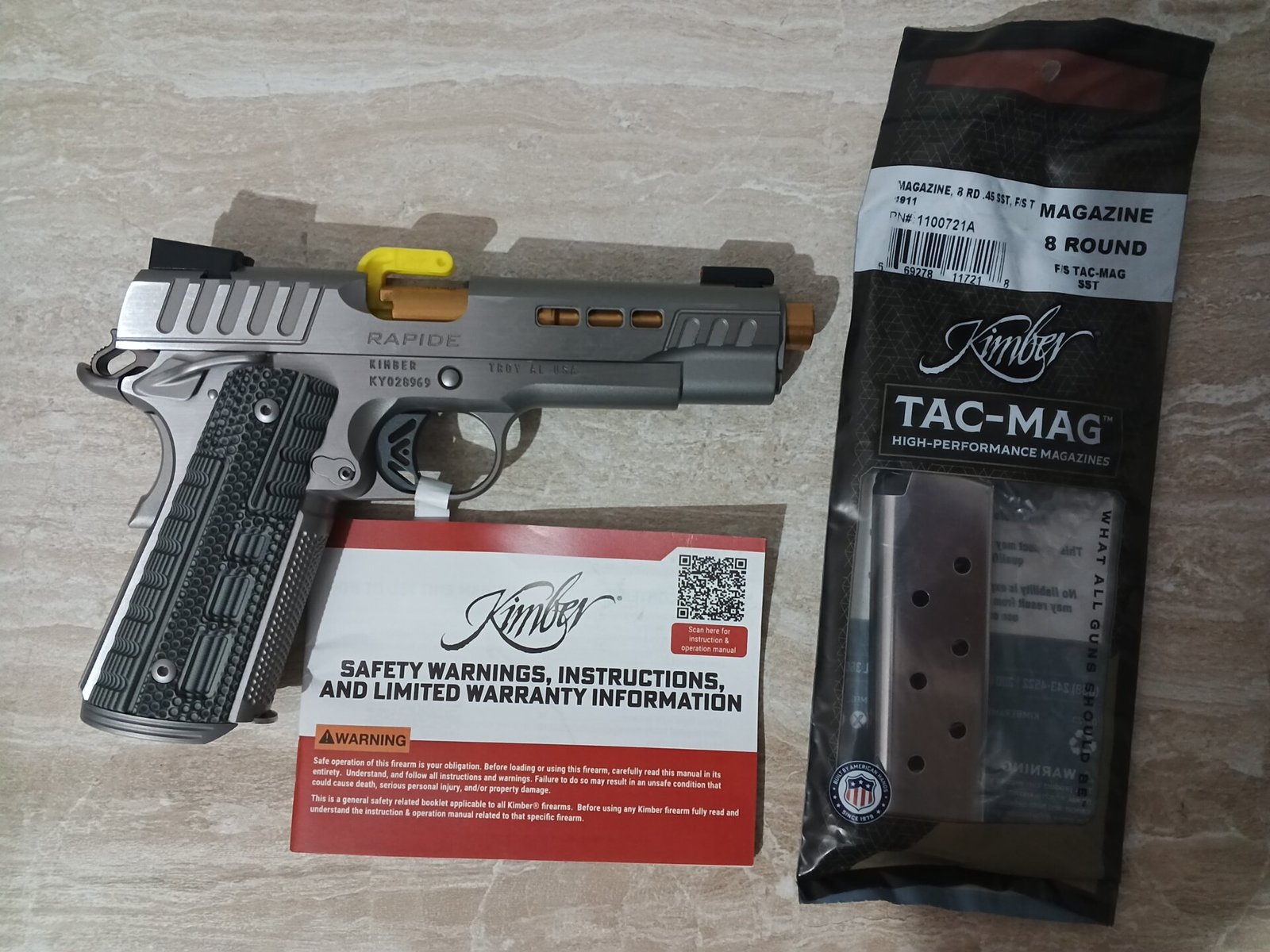 Satılık TABANCA – Kimber 1911 – 45 ACP – Taşıma Ruhsatlı – Mersin – İlan 16702 – Görsel 16706