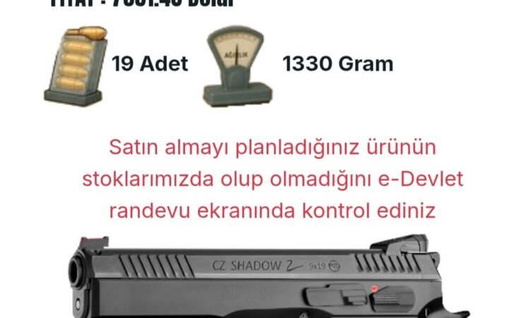 Satılık TABANCA – CZ Shadow 2 – 9mm (9x19mm) – Taşıma Ruhsatlı – Diyarbakır – İlan 18713 – Görsel 18714