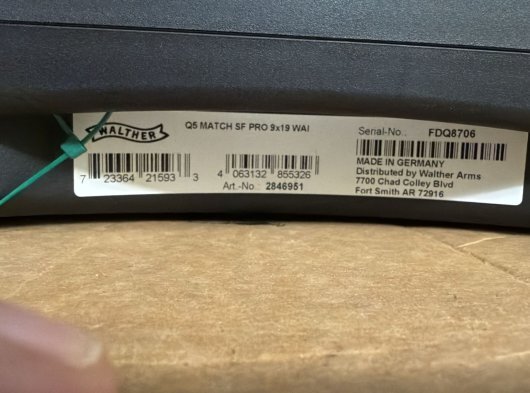 Satılık TABANCA – Walther Q5 – 9mm (9x19mm) – Taşıma Ruhsatlı – Bursa – İlan 22034 – Görsel 22040