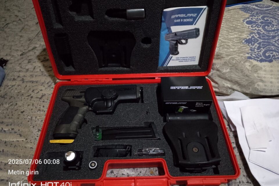 Satılık TABANCA – Sarsılmaz SAR9 – 9mm (9x19mm) – Taşıma Ruhsatlı – Mersin – İlan 20694 – Görsel 20698