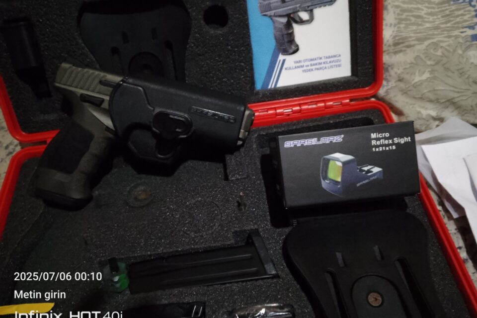 Satılık TABANCA – Sarsılmaz SAR9 – 9mm (9x19mm) – Taşıma Ruhsatlı – Mersin – İlan 20694 – Görsel 20697