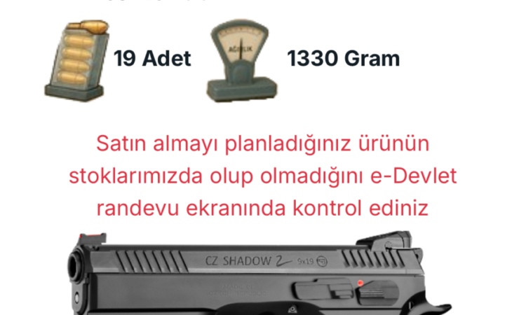 Satılık TABANCA – CZ Shadow 2 – 9mm (9x19mm) – Taşıma Ruhsatlı – Bingöl – İlan 21224 – Görsel 21229