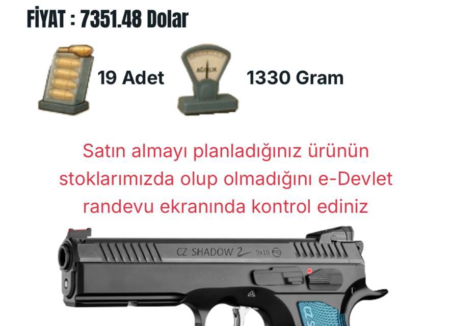 Satılık TABANCA – CZ Shadow 2 – 9mm (9x19mm) – Taşıma Ruhsatlı – Bingöl – İlan 21224 – Görsel 21229