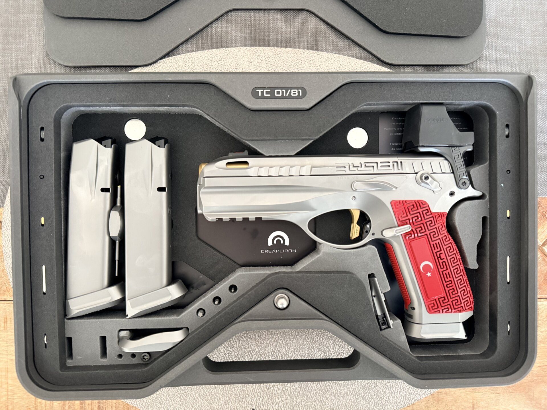 Satılık TABANCA – Creapeiron Elysien – 9mm (9x19mm) – Taşıma Ruhsatlı – Ankara – İlan 20753 – Görsel 20754