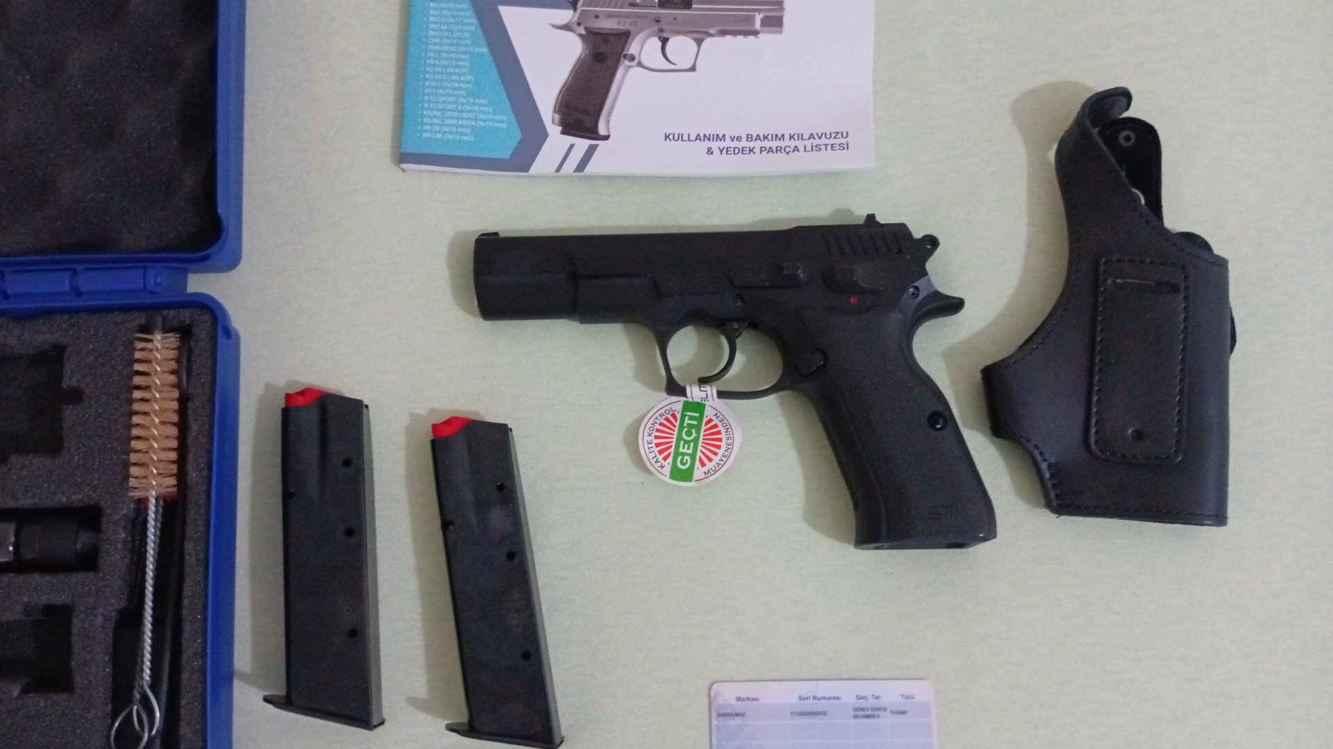 Satılık TABANCA – Sarsılmaz Kılınç – 9mm (9x19mm) – Taşıma Ruhsatlı – Ankara – İlan 24868 – Görsel 24871