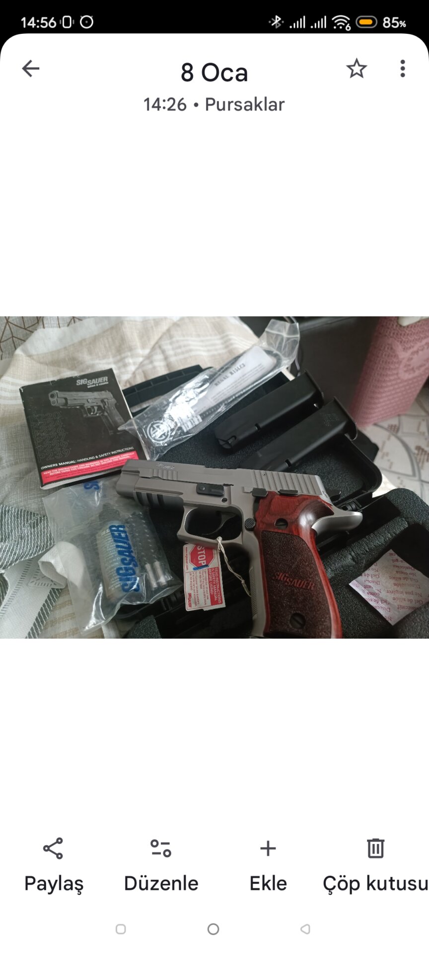 Satılık TABANCA – Sig Sauer P226 – 9mm (9x19mm) – Taşıma Ruhsatlı – Ankara – İlan 27872 – Görsel 27874