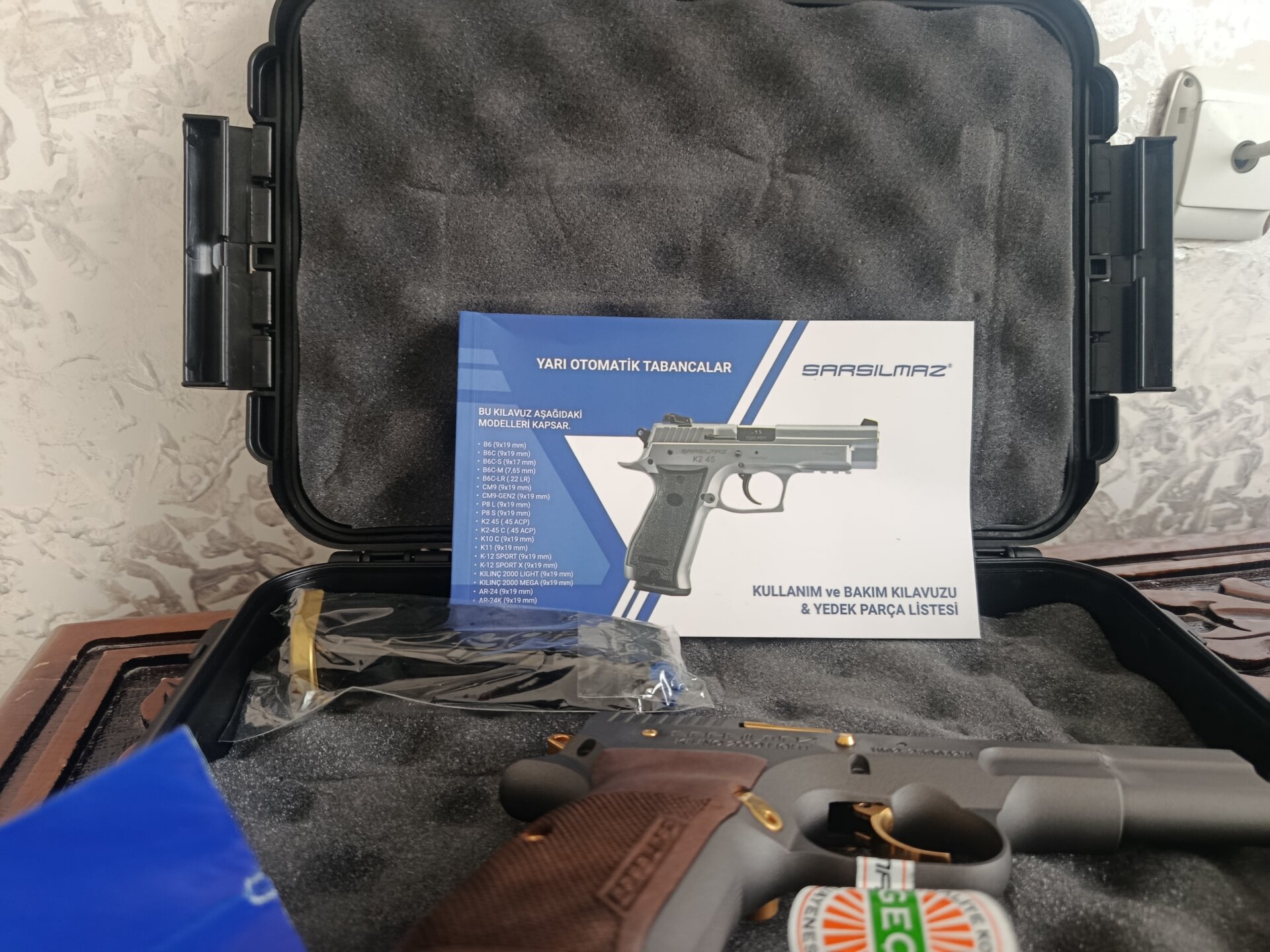 Satılık TABANCA – Sarsılmaz Kılınç – 9mm (9x19mm) – Taşıma Ruhsatlı – Erzurum – İlan 30425 – Görsel 31225