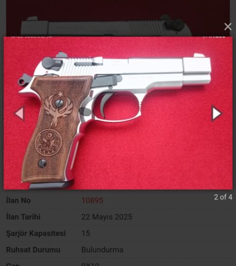 Satılık TABANCA – Tisaş – 9mm (9x19mm) – Bulundurma Ruhsatlı – Kocaeli – İlan 33624 – Görsel 33627