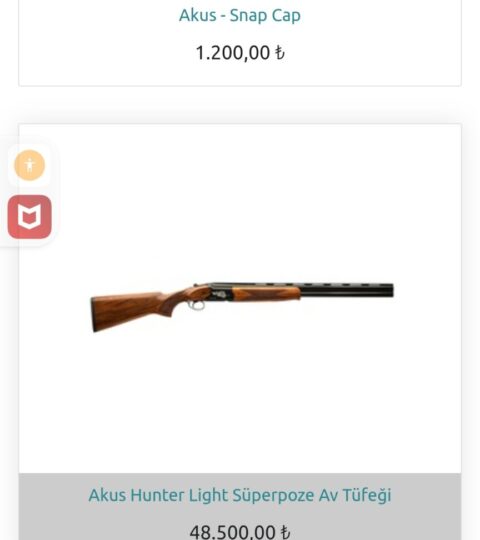 Satılık YİVSİZ TÜFEK – Akus Hunter Light (O&U) – 12 Kalibre – Mersin – İlan 32982 – Görsel 32983