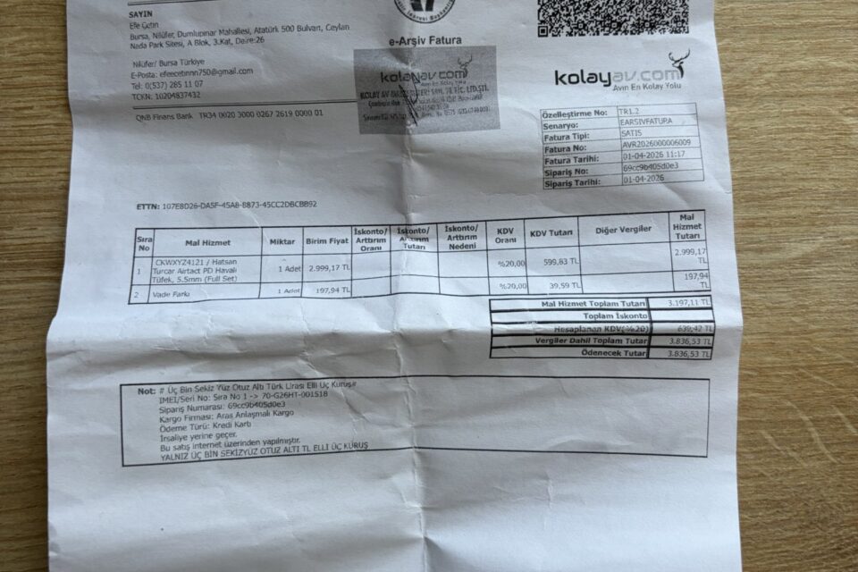 Satılık Havalı Tüfek – Hatsan – 5.5mm (.22) – Bursa – İlan 35165 – Görsel 35167