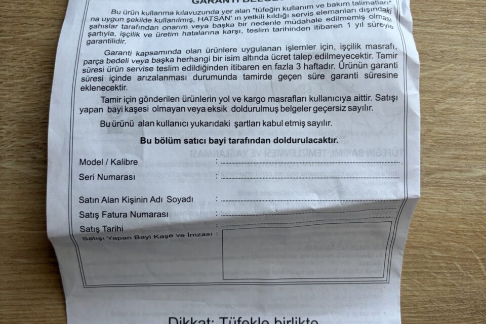 Satılık Havalı Tüfek – Hatsan – 5.5mm (.22) – Bursa – İlan 35165 – Görsel 35168