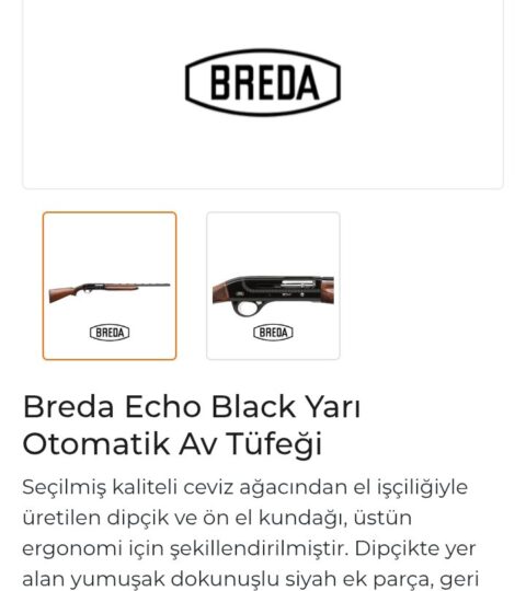 Satılık YİVSİZ TÜFEK – Breda Echo – 12 Kalibre – Mersin – İlan 35957 – Görsel 35958