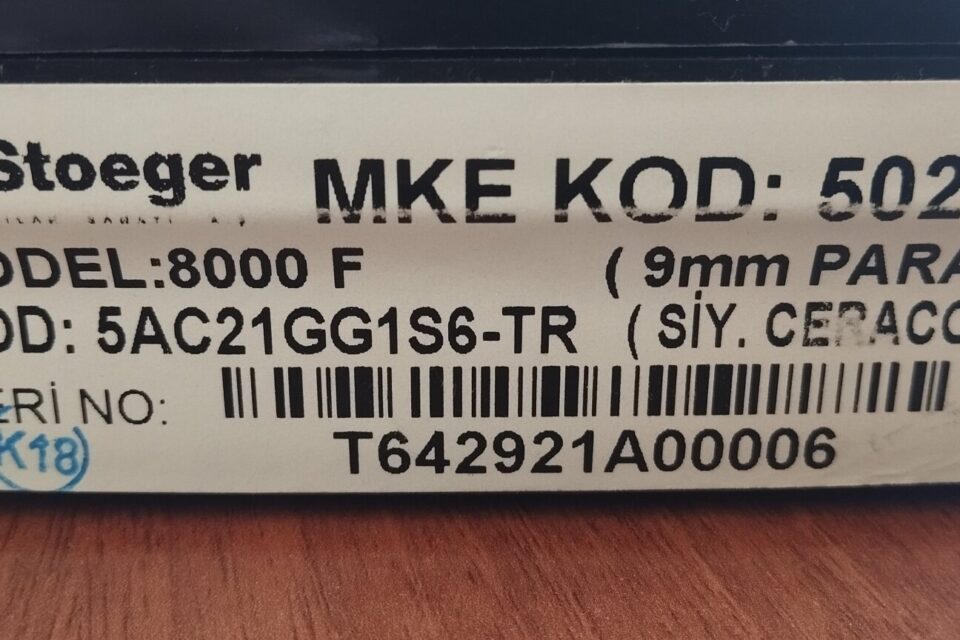 Satılık TABANCA – Stoeger 8000 – 9mm (9x19mm) – Bulundurma Ruhsatlı – Ankara – İlan 40408 – Görsel 40412