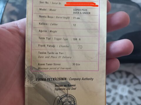 Satılık YİVSİZ TÜFEK – Huğlu 104 A – 12 Kalibre – İstanbul – İlan 39599 – Görsel 39607