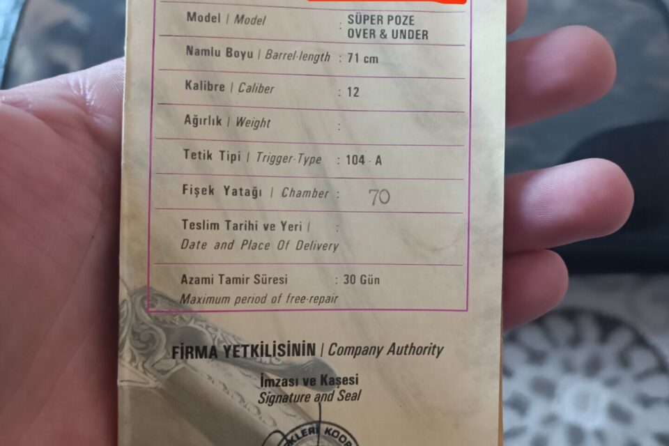 Satılık YİVSİZ TÜFEK – Huğlu 104 A – 12 Kalibre – İstanbul – İlan 39599 – Görsel 39607