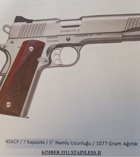 Satılık TABANCA – Kimber 1911 – 45 ACP – Taşıma Ruhsatlı – Ankara – İlan 40171 – Görsel 40173
